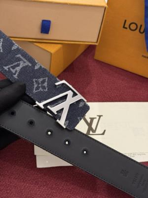 wholesale quality louis vuitton initiales monogram denim belt model no. 853